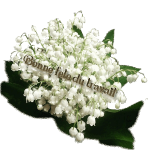 Gif animé bonne fête du travail muguet